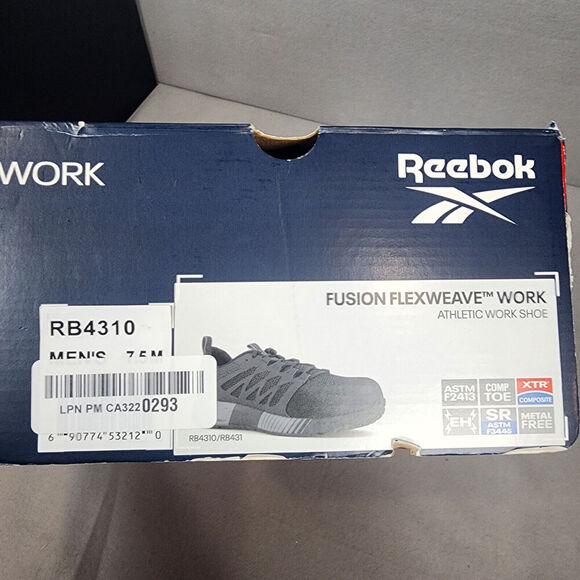 Reebok Fusion Flexweave Work Sneakers Black Men's SZ 7.5 - NIB - Picture 9 of 9